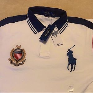 White big pony polo collar shirt